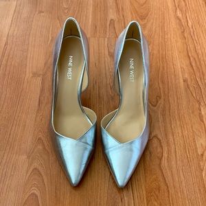 Silver Nine West Heels